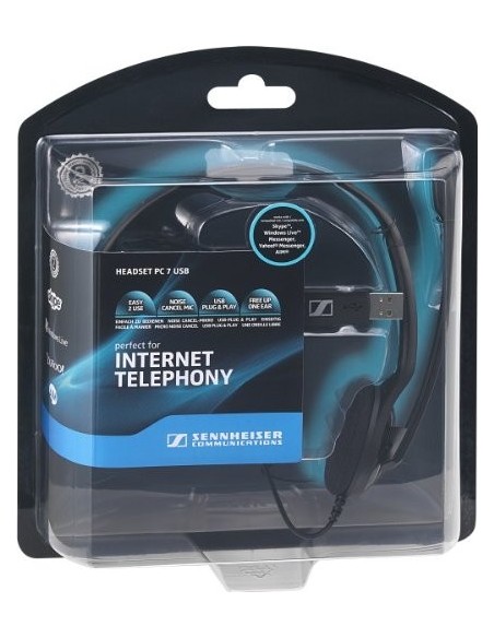 Sennheiser PC 7 USB - Micro-auriculares supraurales de tipo diadema mono con conexión USB: SENNHEISER: Kiwiku.com: Informática