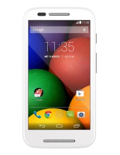 Motorola Moto E - Smartphone libre Android (pantalla 4.3, cámara 5 Mp, 4 GB, Dual-Core 1.2 GHz, 1 GB RAM), blanco - Electrónica