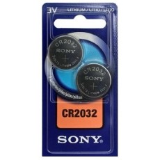 Sony 2x cr2032 3v - pilas (litio, button/coin, 3 v) plata