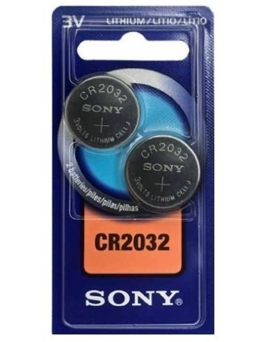 Sony 2x cr2032 3v - pilas (litio, button/coin, 3 v) plata