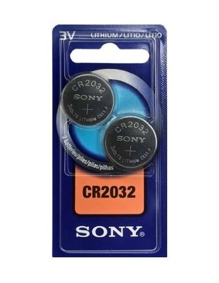 Sony 2x cr2032 3v - pilas (litio, button/coin, 3 v) plata
