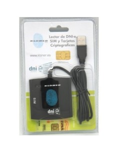 Kloner KLT0084 - Lector externo de DNI-electrónico, tarjetas criptográficas y tarjetas SIM, USB 2.0: Kiwiku.com: Informática