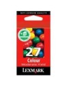 Lexmark cartucho de tinta color 27 plus cian magenta amarillo