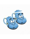 Half Moon Bay Taza 3d Con Tapa Cabeza Genio