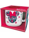 Stor Taza de Desayuno Minnie Mouse Flores 400ml