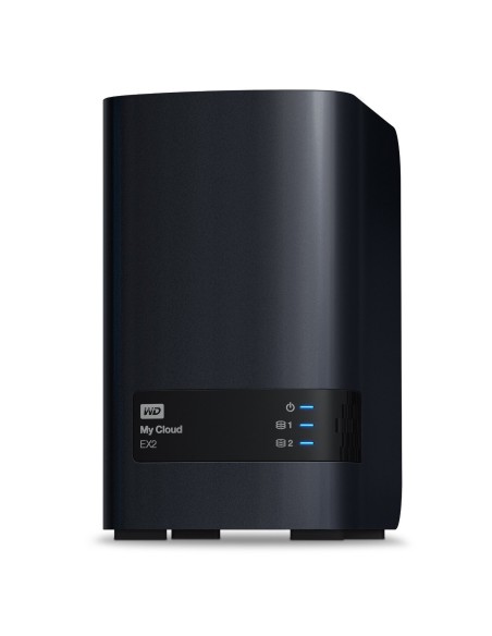 WD My Cloud EX2 4TB - Almacenamiento en la nube personal, Unidad NAS (2-Bay, incluye discos duros WD Red, procesador de 1.2 GHz