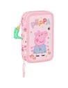 Plumier Doble Pequeño 28 Piezas de Peppa Pig Having Fun