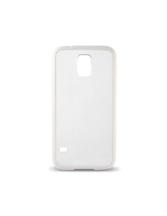 Kiwiku.com: Samsung Fusion - Carcasa transparente con borde de TPU para Samsung Galaxy S5, blanco - Electrónica