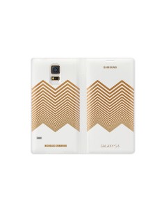 Samsung O8EFWG900RLEG - Funda flip para Samsung Galaxy S5 G900, diseño Nicholas Kirkwood Chevron, blanco y dorado - Electrónica 2
