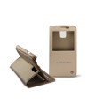 Funda folio ksix con ventana y funcion responder para galaxy s5 g900 standing dorada
