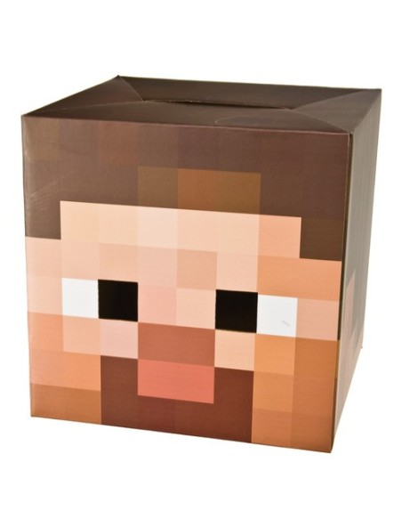 Minecraft 12 Steve Head Costume Mask (máscara/ careta): Kiwiku.com: Juguetes y juegos