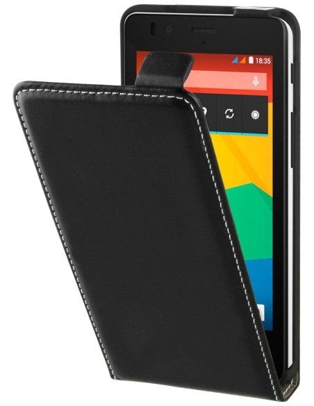 Muvit Slim - Funda y protector de pantalla para D29BQ Aquaris E4, negro: Kiwiku.com: Electrónica