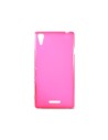 Funda flex ksix tpu para xperia t3 translucida rosa