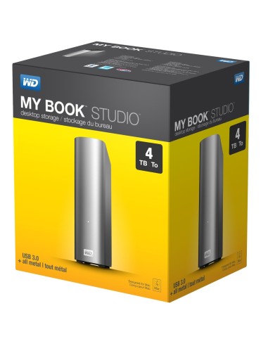 Western Digital My Book Studio 4TB - Disco duro externo (4000 GB, USB 3.0, HDD, Alámbrico, 5000 Mbit/s, 480, 5000 Mbit/s) Alumi