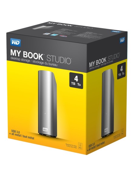 Western Digital My Book Studio 4TB - Disco duro externo (4000 GB, USB 3.0, HDD, Alámbrico, 5000 Mbit/s, 480, 5000 Mbit/s) Alumi