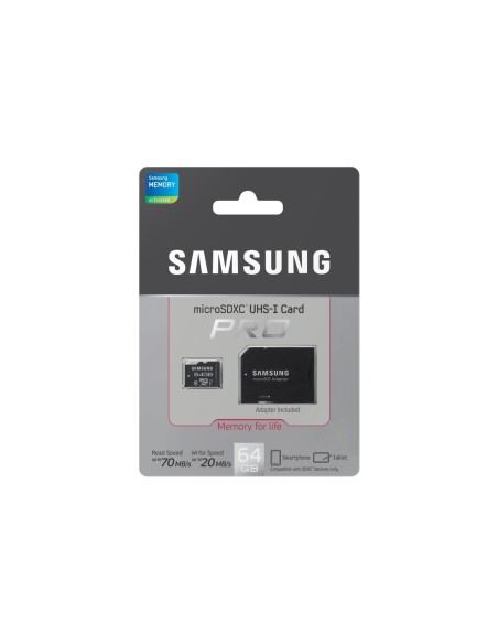 Samsung MB-MGCGBAEU - Tarjeta de memoria microSD (Con adaptador SD de 64 GB, Class 10): SAMSUNG: Kiwiku.com: Electrónica