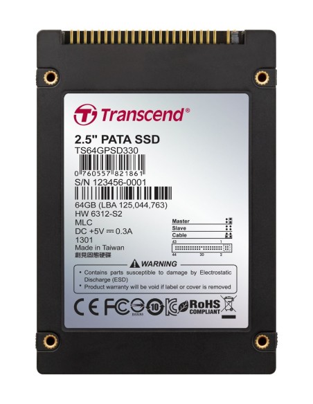 Transcend TS64GPSD330 - Disco duro sólido interno SSD de 64 GB, negro: Kiwiku.com: Informática