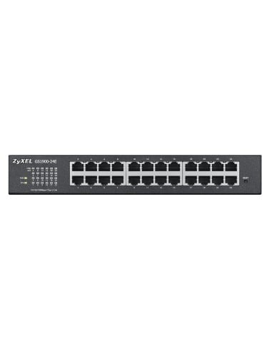 ZyXEL GS1900-24E - Switch de red (L2, Gestionado, Gigabit Ethernet (10/100/1000), Negro, LVD EN60950-1, BSMI CNS14336-1, CE, FC
