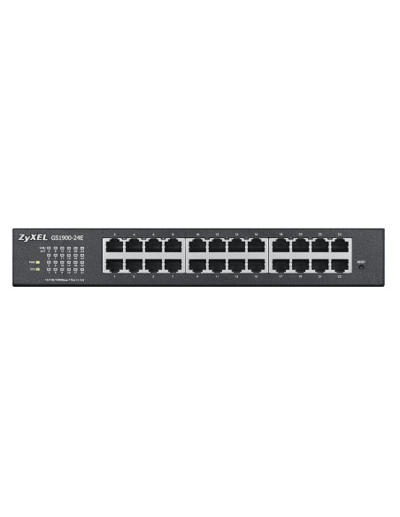 ZyXEL GS1900-24E - Switch de red (L2, Gestionado, Gigabit Ethernet (10/100/1000), Negro, LVD EN60950-1, BSMI CNS14336-1, CE, FC