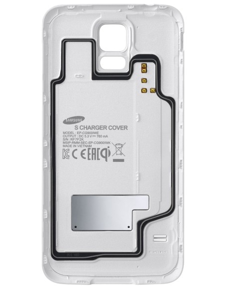 Samsung EP-CG900IWEGWW - Carcasa trasera para Samsung Galaxy S5 (permite la carga por inducción) blanco - Electrónica - Kiwiku.
