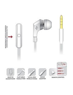 Celly MONO35W - Auriculares (Monoaural, Color blanco, Dentro de oído, Alámbrico, 3.5 mm (1/8), Intraaural): Celly: Kiwiku.com: