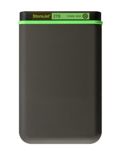 Transcend StoreJet 25M3 - Disco duro externo de 2 TB (ultra resistente de grado militar, 2.5, USB 3.0), verde: TRANSCEND: Kiwik