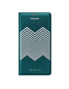 Kiwiku.com: Samsung Kirkwood - Cubierta billetera flip para Samsung Galaxy S5, verde/plata - Electrónica