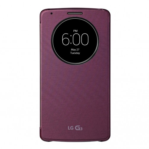 LG QuickCircle Snap Cover Carcasa para LG G3 Rojo: Fundas moviles