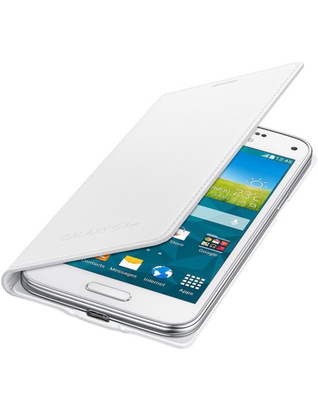Samsung EF-FG800 - Funda flip para Galaxy S5 Mini, blanco metálico: Kiwiku.com: Electrónica
