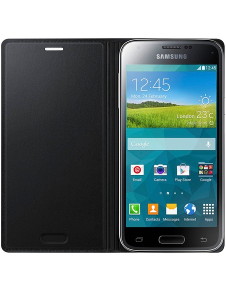 Kiwiku.com: Samsung O8EFFG800BBEG - Funda tipo flip para Samsung Galaxy S5 Mini, negro - Electrónica