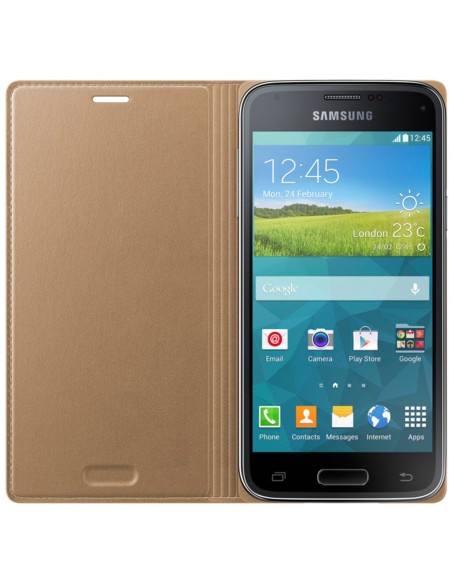 Samsung EF-FG800 - Funda flip para Galaxy S5 Mini, oro - Electrónica - Kiwiku.com