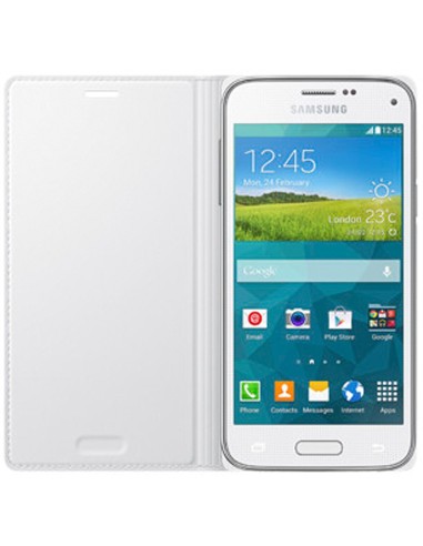 Samsung O8EFFG800BHEG - Funda flip para Samsung Galaxy S5 Mini G800F, blanco brillante: Kiwiku.com: Electrónica