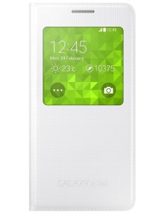 Kiwiku.com: Samsung S View Cover - Funda para Samsung Galaxy Alpha, blanco - Electrónica