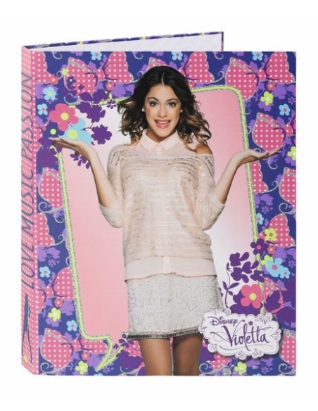 Violetta - Carpeta folio con 4 anillas (Safta 511429067): Kiwiku.com: Juguetes y juegos