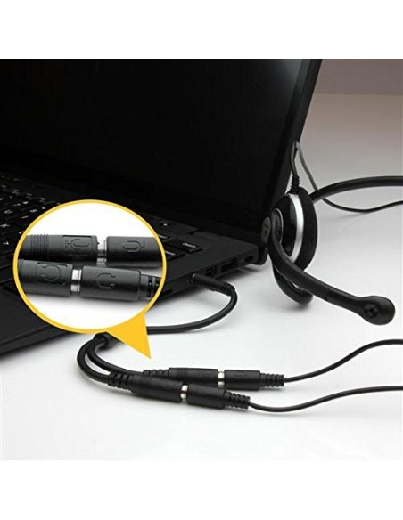 StarTech.com Adaptador Divisor de Auriculares de 3,5mm de 4 Pines a 2x de 3,5mm de 3 Pines: Kiwiku.com: Electrónica