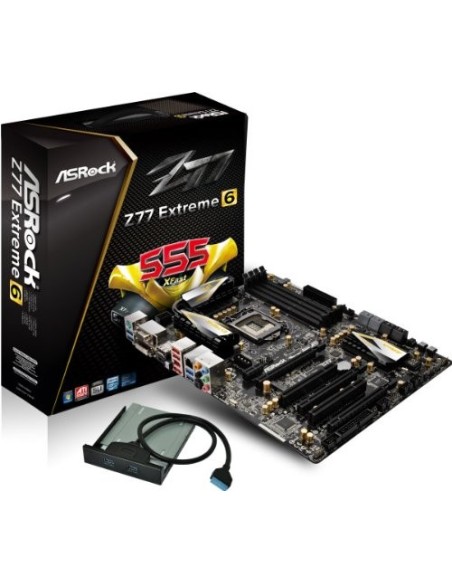 Asrock Z77 Extreme6 - Placa base (ATX, Intel Z77, 4x DDR3, DVI-D, HDMI, 4x SATA III, 2x USB 3.0), negro: Kiwiku.com: Informátic