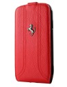 Funda flipper roja logo metal samsung i9500 galaxy s4 ferrari