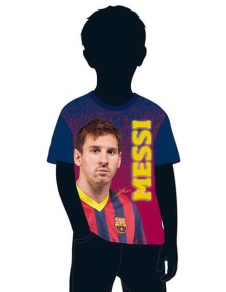 Camiseta Polyester Leo Messi Azul Marino / Granate 10 años (140 cm): Kiwiku.com: Ropa y accesorios