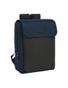 Mochila 39cm Con Solapa Copartimento para Portatil 13 3 y Conector Usb de Safta Business Dark Blue