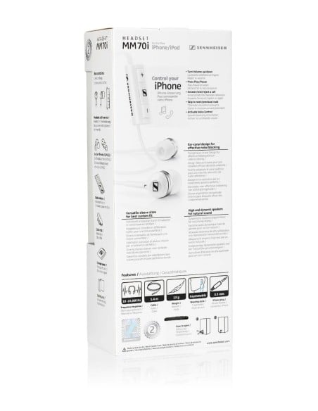 Sennheiser MM 70 i - Auriculares in-ear, blanco: Kiwiku.com: Electrónica