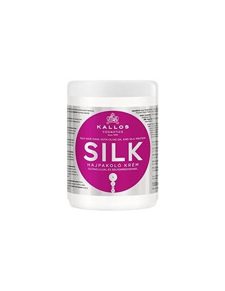 Mascarilla KALLOS Silk Con Aceite De Oliva Y Proteína De Seda 1000ml - Kiwiku