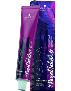 Tinte Permanente  Schwarzkopf Igora Royal Takeover Lucid Nocturnes 6-299 Rubio Oscuro Ceniza Violeta Extra 60ml