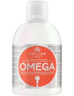 KALLOS Champú Reparador KJMN Omega Rich 1000ml Para Cabello Dañado - Kiwiku