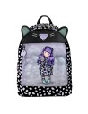 Safta Mochila Casual Gorjuss Smitten Kitten Negro Blanco 25 5 X 31 X 10 Cm