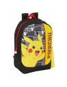 Safta Mochila Junior Pokemon Amarillo Negro Rojo 40cm