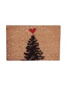 Felpudo House Of Seasons Christmas Tree Rojo 60 X 40 Cm