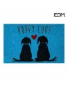 Felpudo Modelo Perros Edm Azul Fibra 60 X 40 Cm