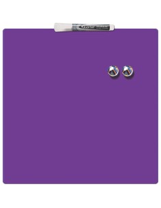 Nobo Quartet - Pizarra magnética (se borra sin residuos, incluye 2 imanes, rotulador negro y borrador), color morado: Kiwiku.co