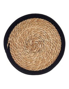 bigbuy_home_salvamantel_marrón_negro_fibra_natural_Ø_30_cm_8430852897145_oferta