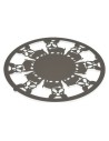 Bigbuy Home Salvamantel Metal 22 X 1 X 22 Cm Perro